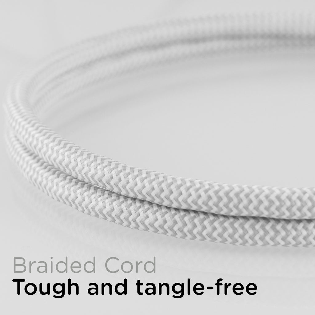 Cordinate 10ft. 3-Outlet Extension Cord, Gray/White
