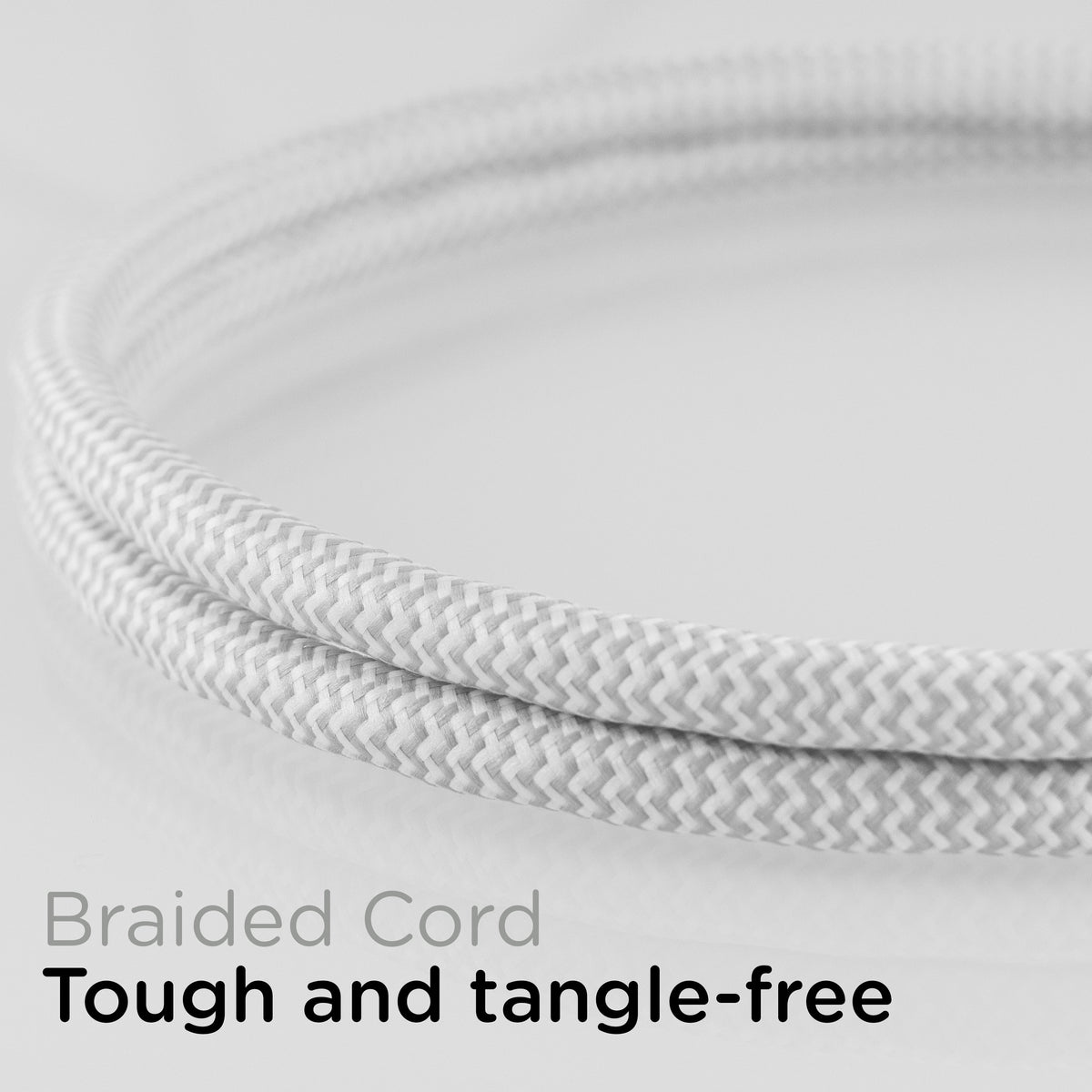 Cordinate 10ft. 3-Outlet Extension Cord, Gray/White