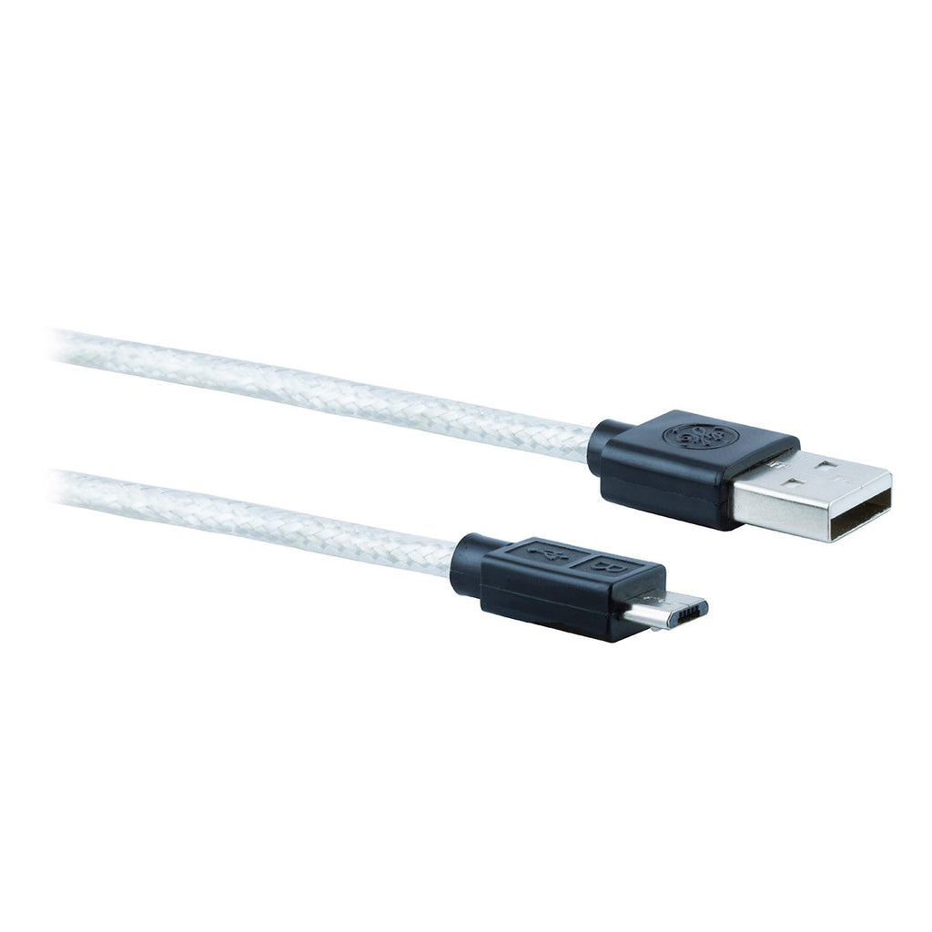GE 6ft. USB-A to Micro USB Charging Cable, Silver