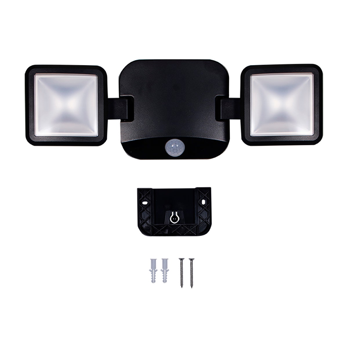 Energizer Outdoor Motion-Sensing LED Dual-Head Security Light, Black
