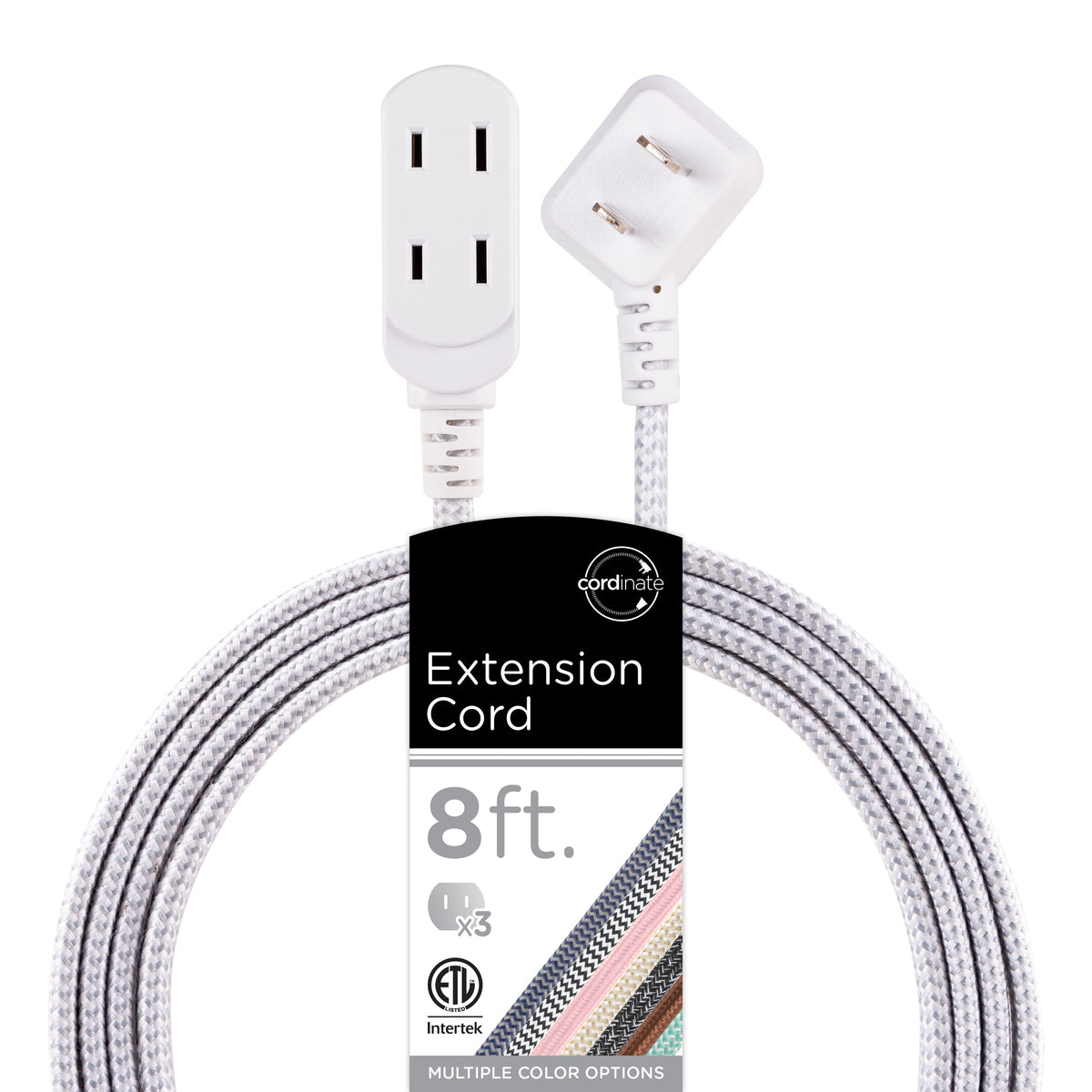 Cordinate 8ft. 3-Outlet Indoor Extension Cord