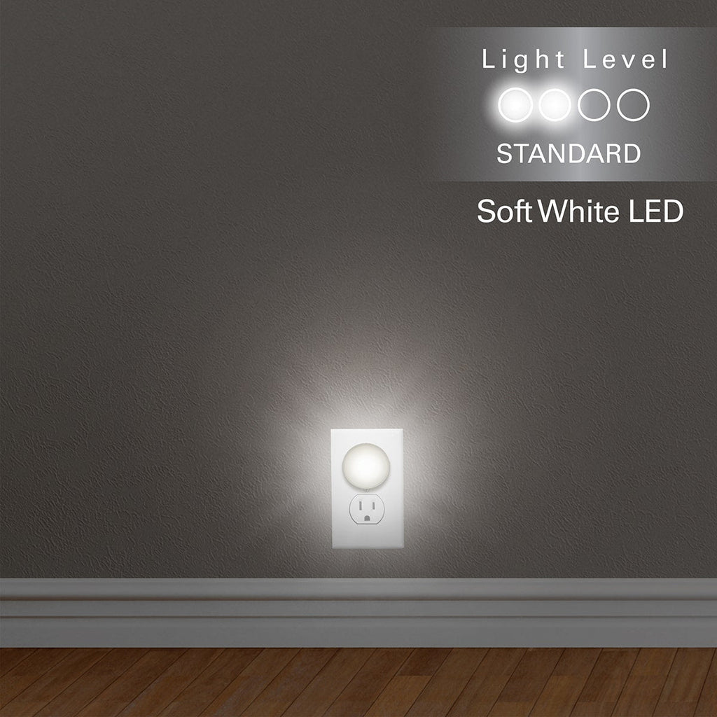 Lights by Night GLO Dot Light Sensing LED Night Light, White, 2 Pack