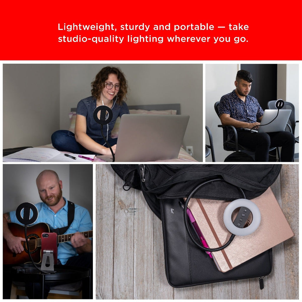 UltraPro USB LED Selfie Video Light, Black