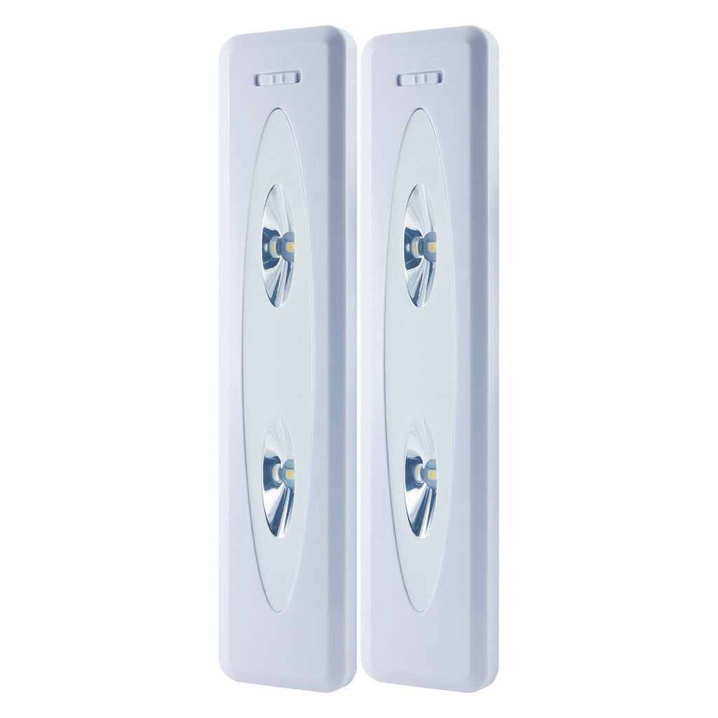 GE Battery Operated LED Light Bars with Remote, White, 2 Pack
