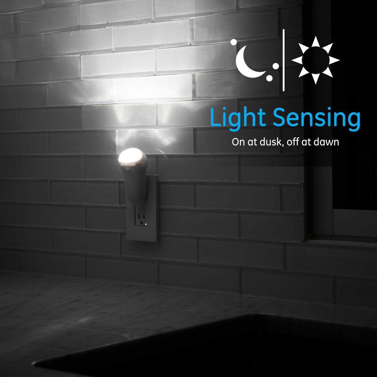 GE 3-in-1 Rechargeable Power Failure LED Night Light, White