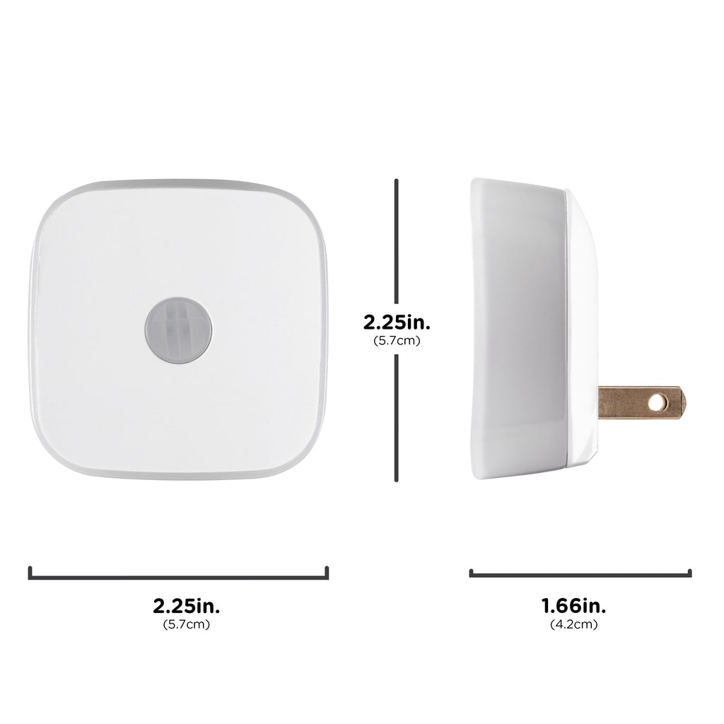 Enbrighten Mini LED Motion-Sensing Night Light, 2 Pack, White