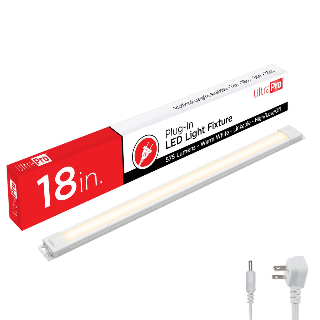UltraPro 18in. Linkable Plug-In LED Light Fixture, White