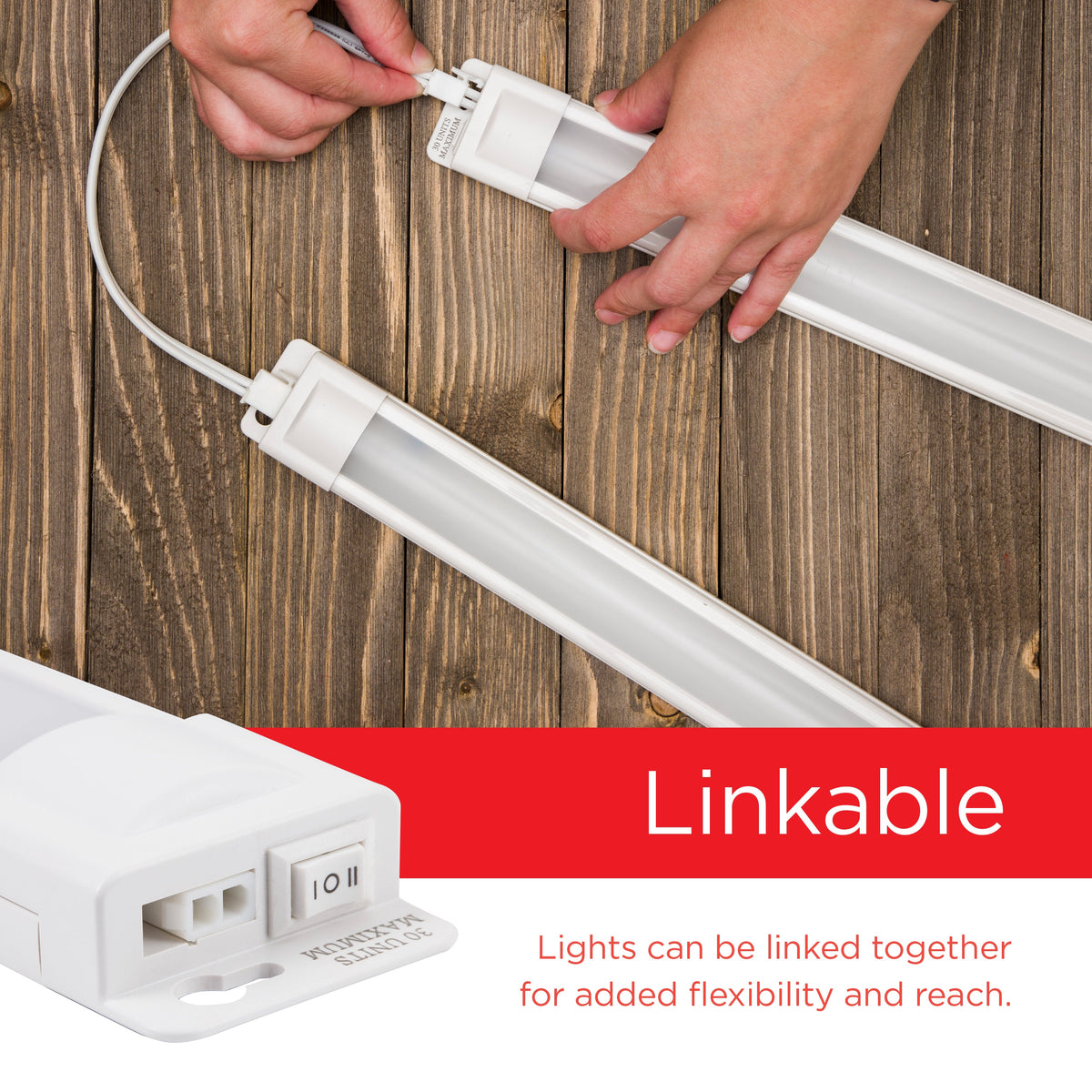 UltraPro 36in. Linkable Plug-In LED Light Fixture, White