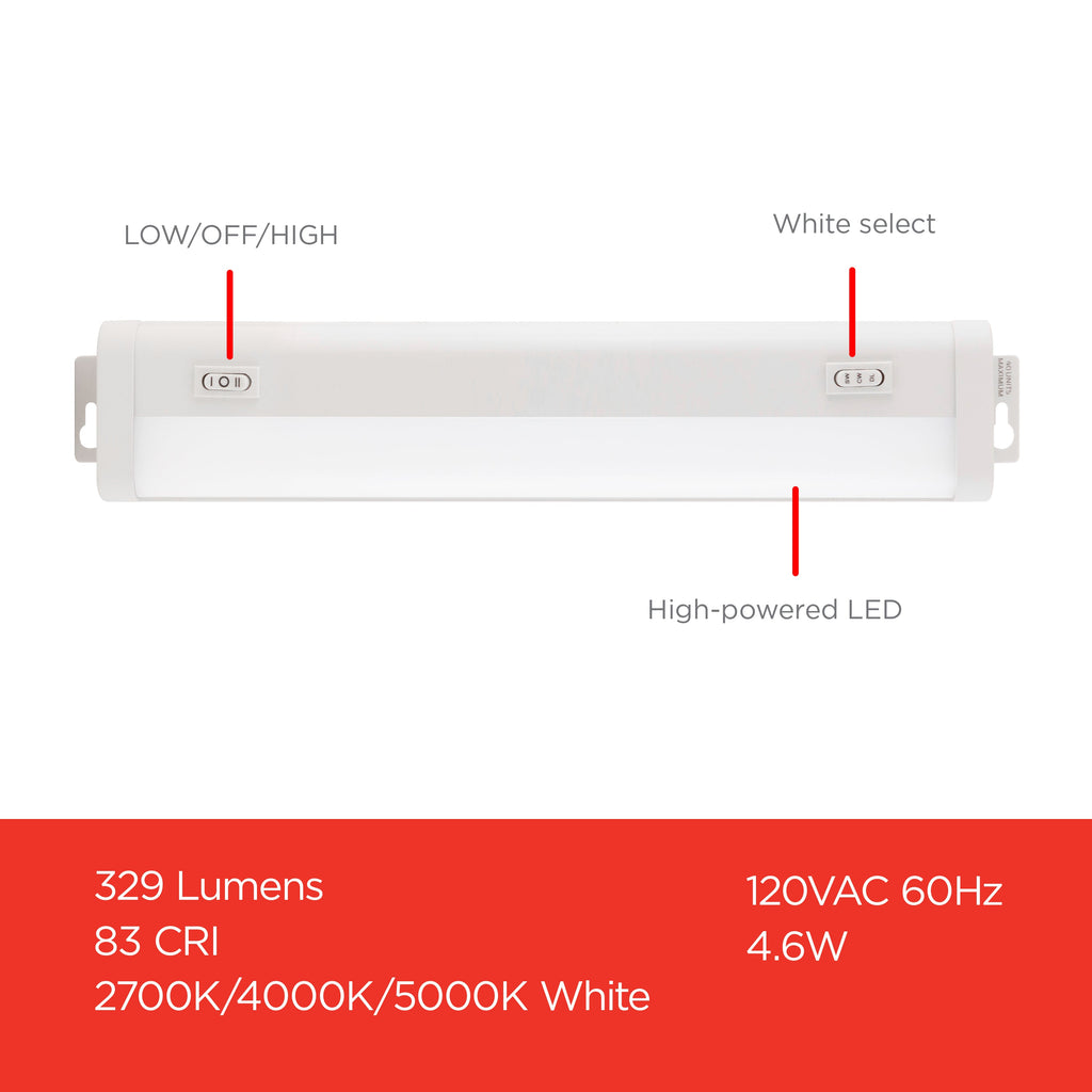 UltraPro 24in. Linkable Plug-In LED Light Fixture with White Select