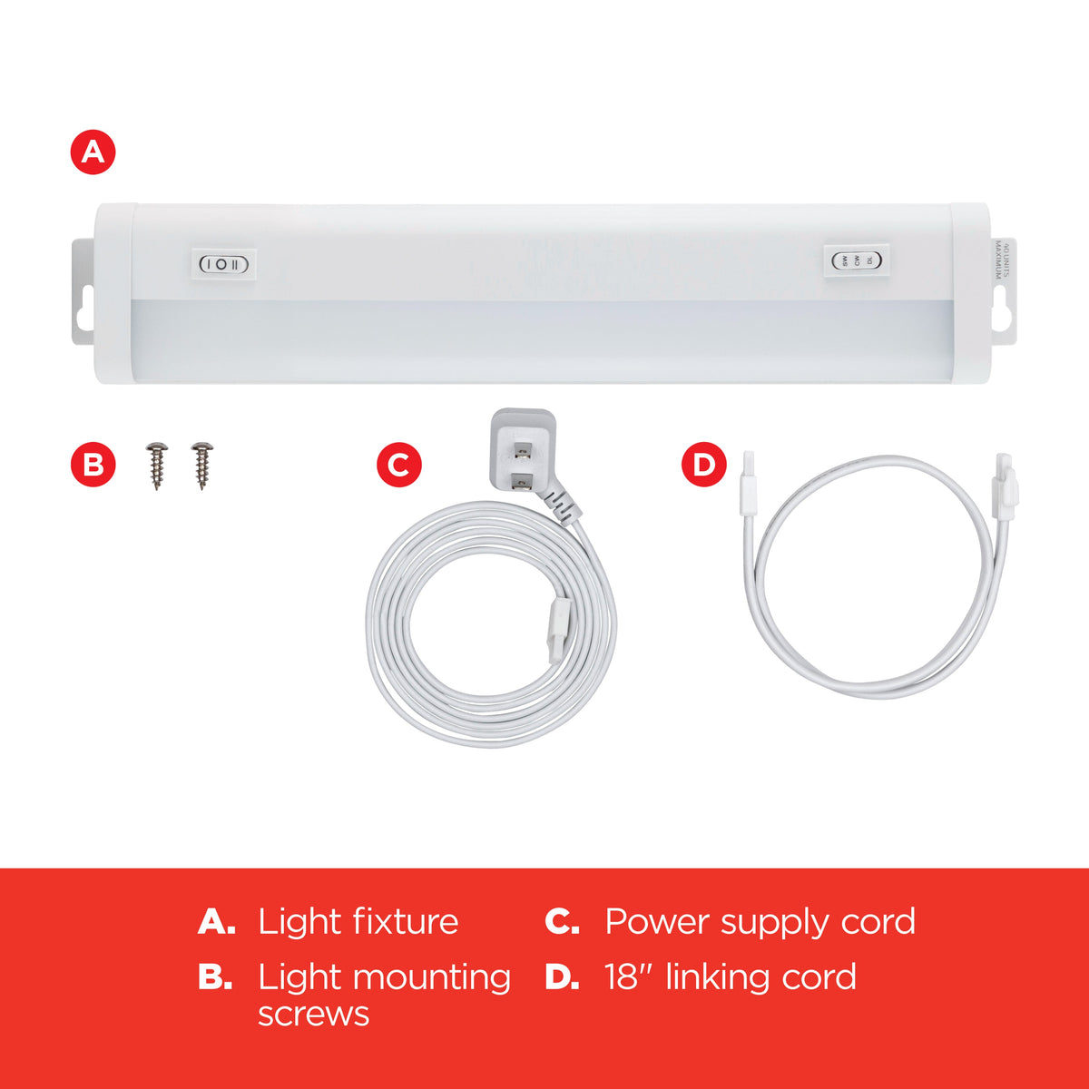UltraPro 24in. Linkable Plug-In LED Light Fixture with White Select