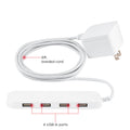 UltraPro USB Power Strip, 4-USB-A, 4.8A, White