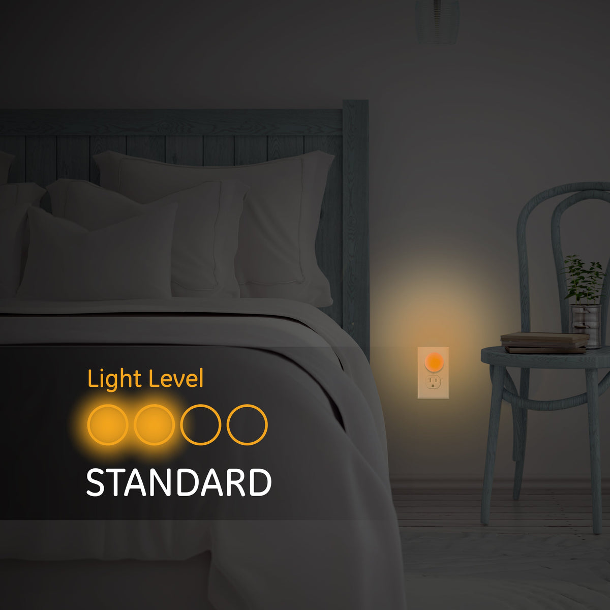 GE Color-Changing Swivel Plug-In LED Night Light, White