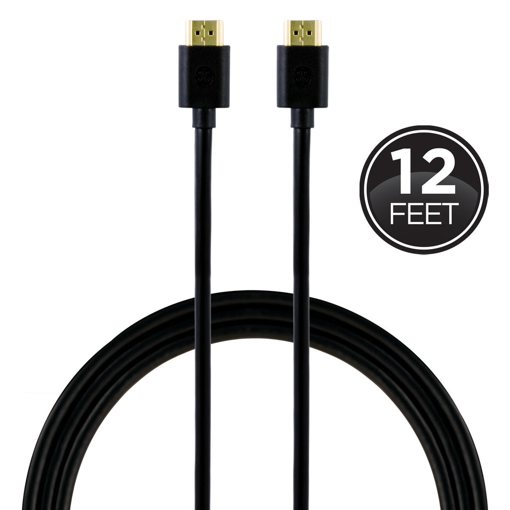 GE 12ft. HDMI Cable with Ethernet, Black