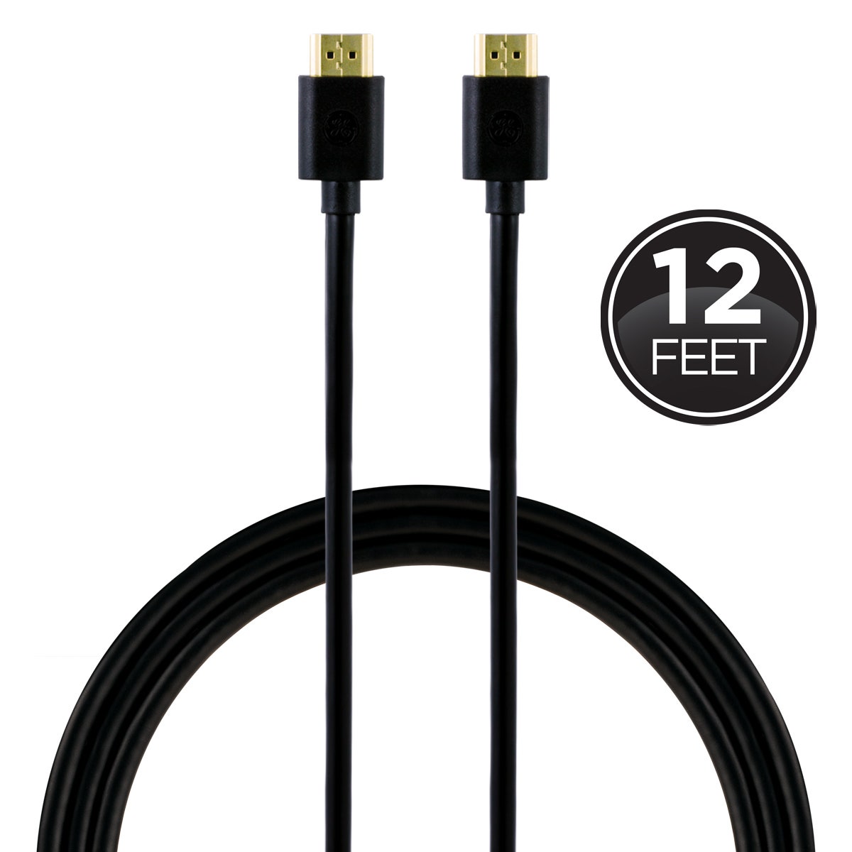 GE 12ft. HDMI Cable with Ethernet, Black