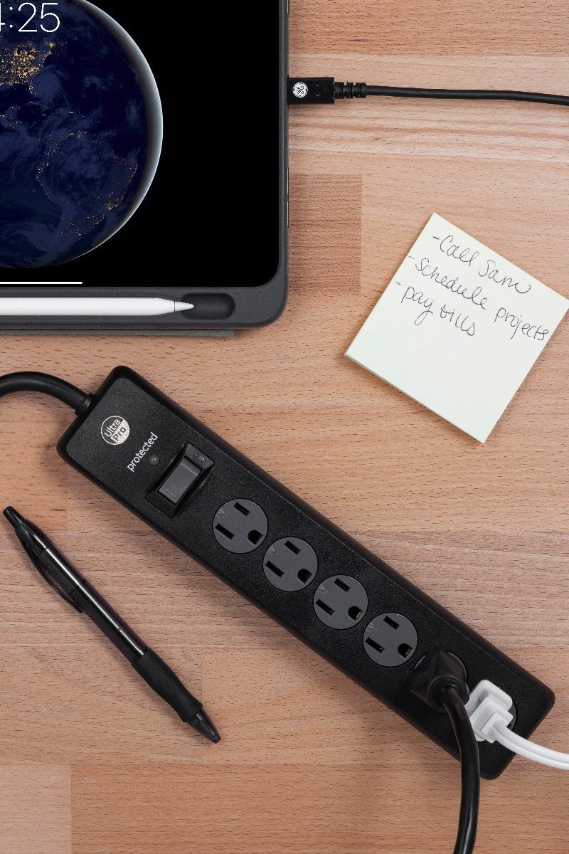 GE UltraPro 6-Outlet 15ft. Surge Protector, Black
