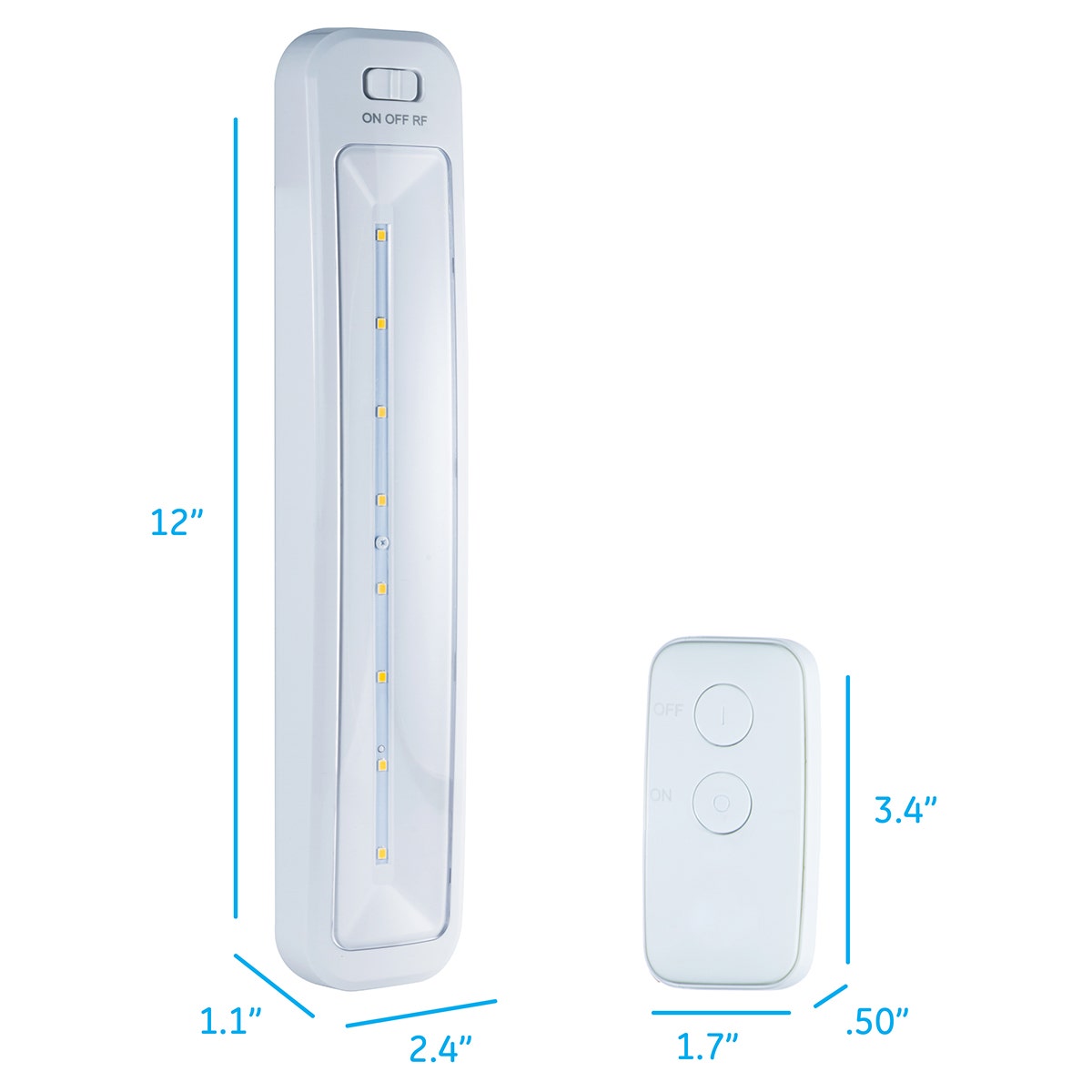 GE 12in. Battery Operated LED Light Bar with Remote, White