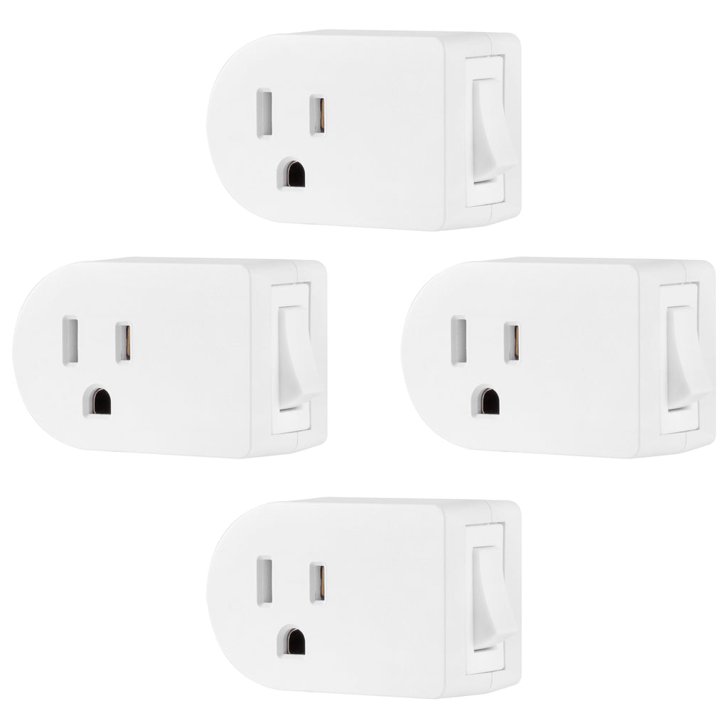 UltraPro Grounded ON/OFF Power Switch White, 4pk