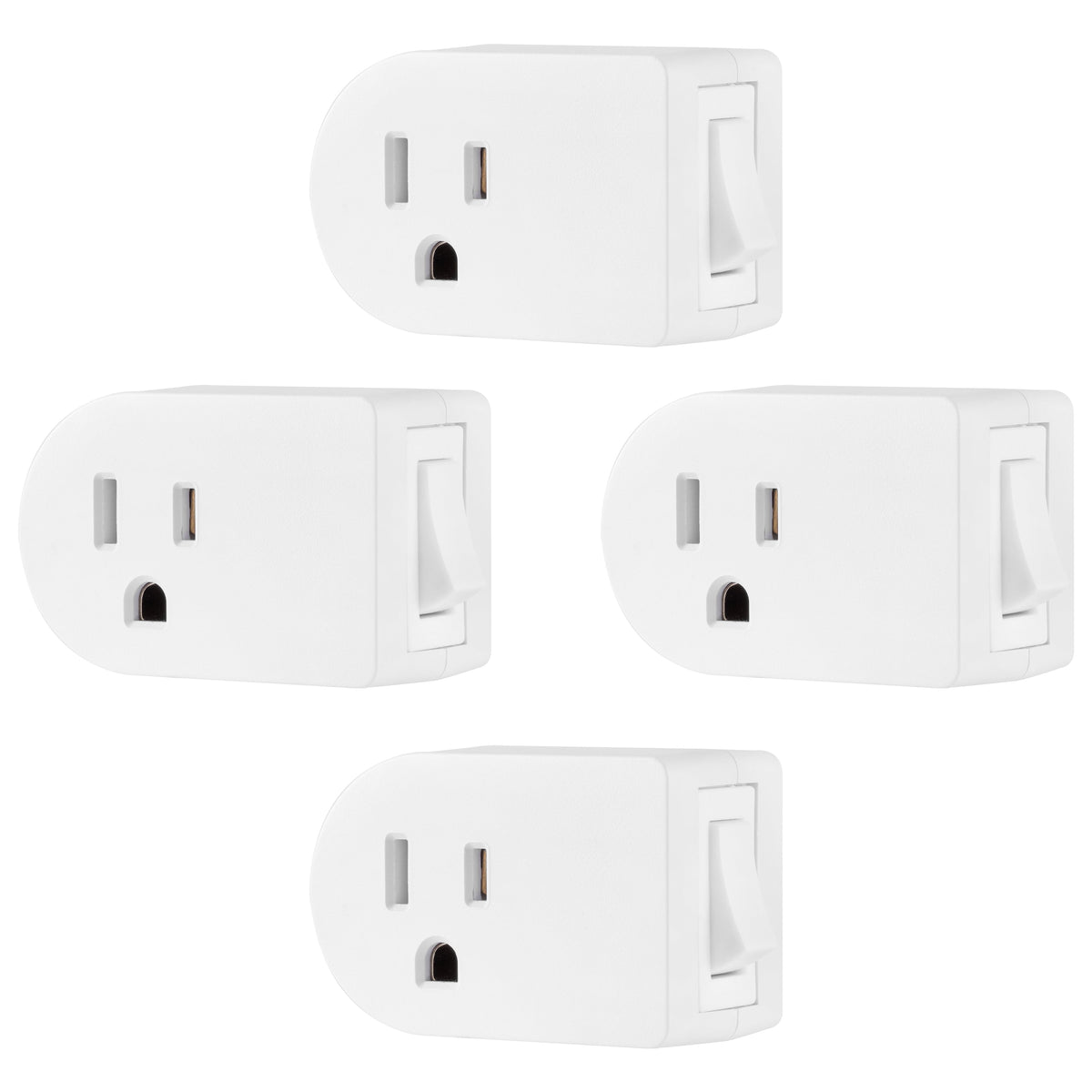 UltraPro Grounded ON/OFF Power Switch White, 4pk