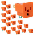 GE Polarized Grounding Adapter 1-Outlet Orange
