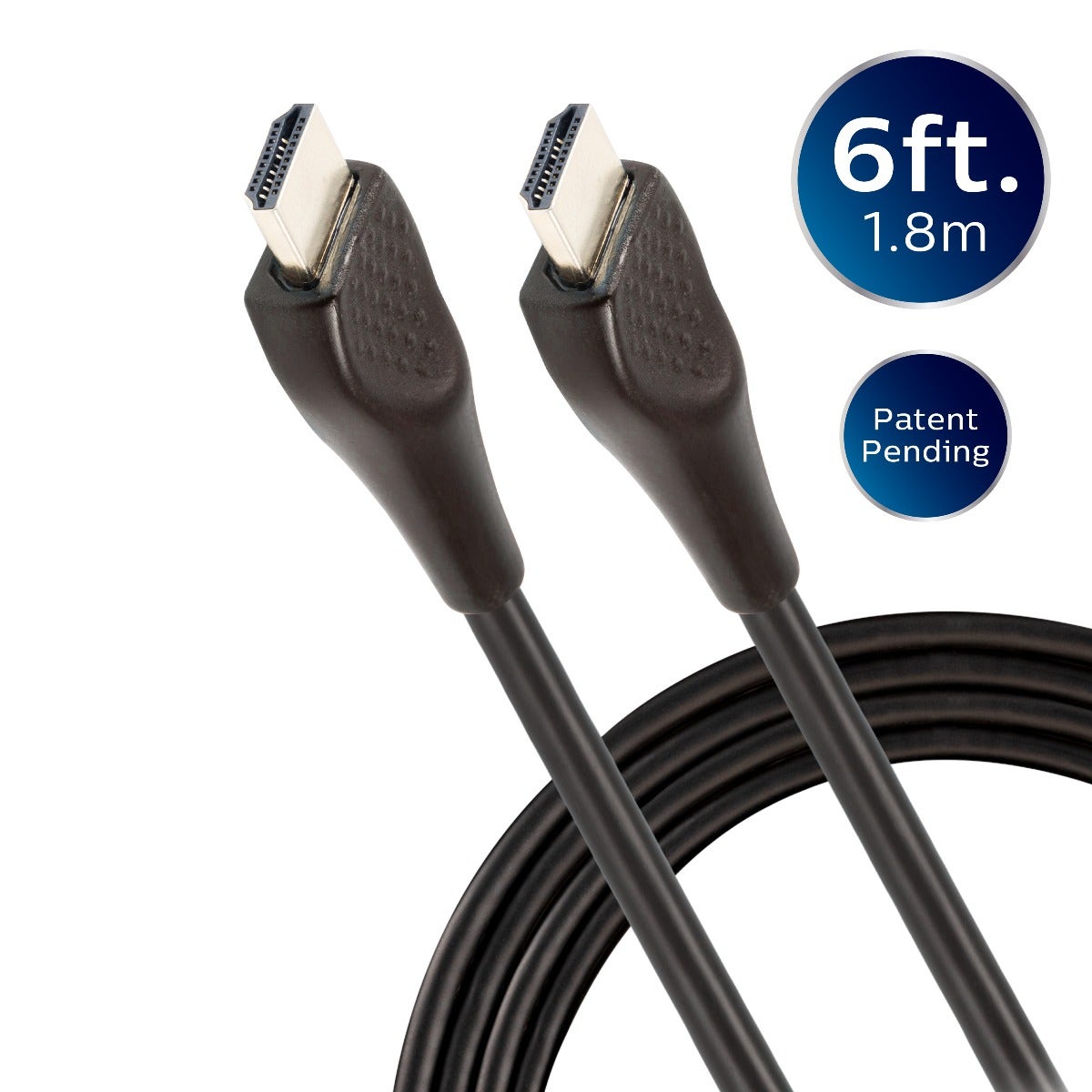 Philips EZ Grip 6ft. 4K HDMI Cable with Ethernet, Black