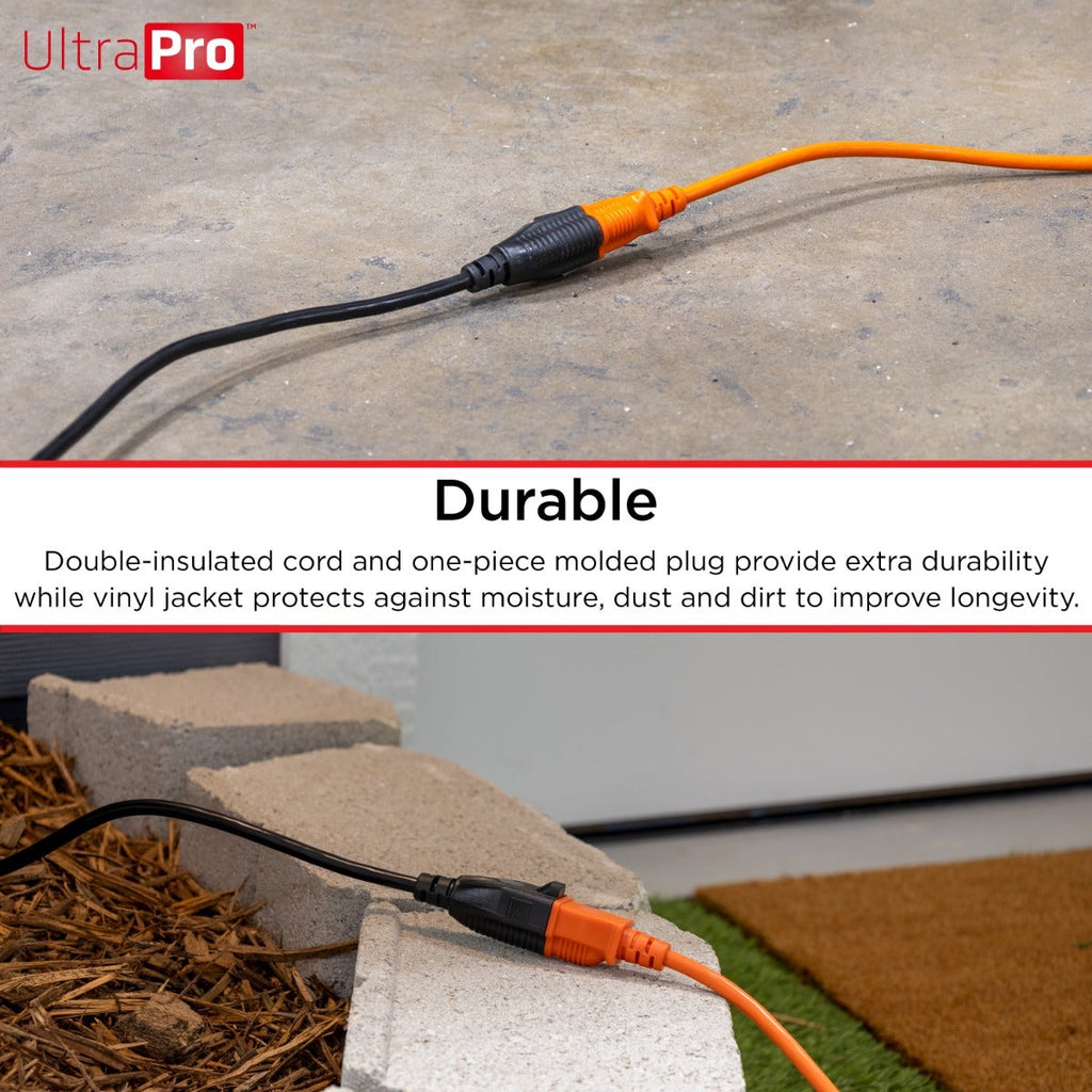 UltraPro 1-Outlet 25ft. Outdoor Extension Cord, Black