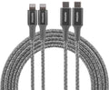 Philips 6ft. USB-C to Lightning Charging Cable with Braided Cord, 2 Pack, Gray