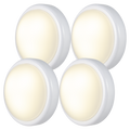 Energizer Battery Operated LED Tap Puck Light, White, 4 Pack