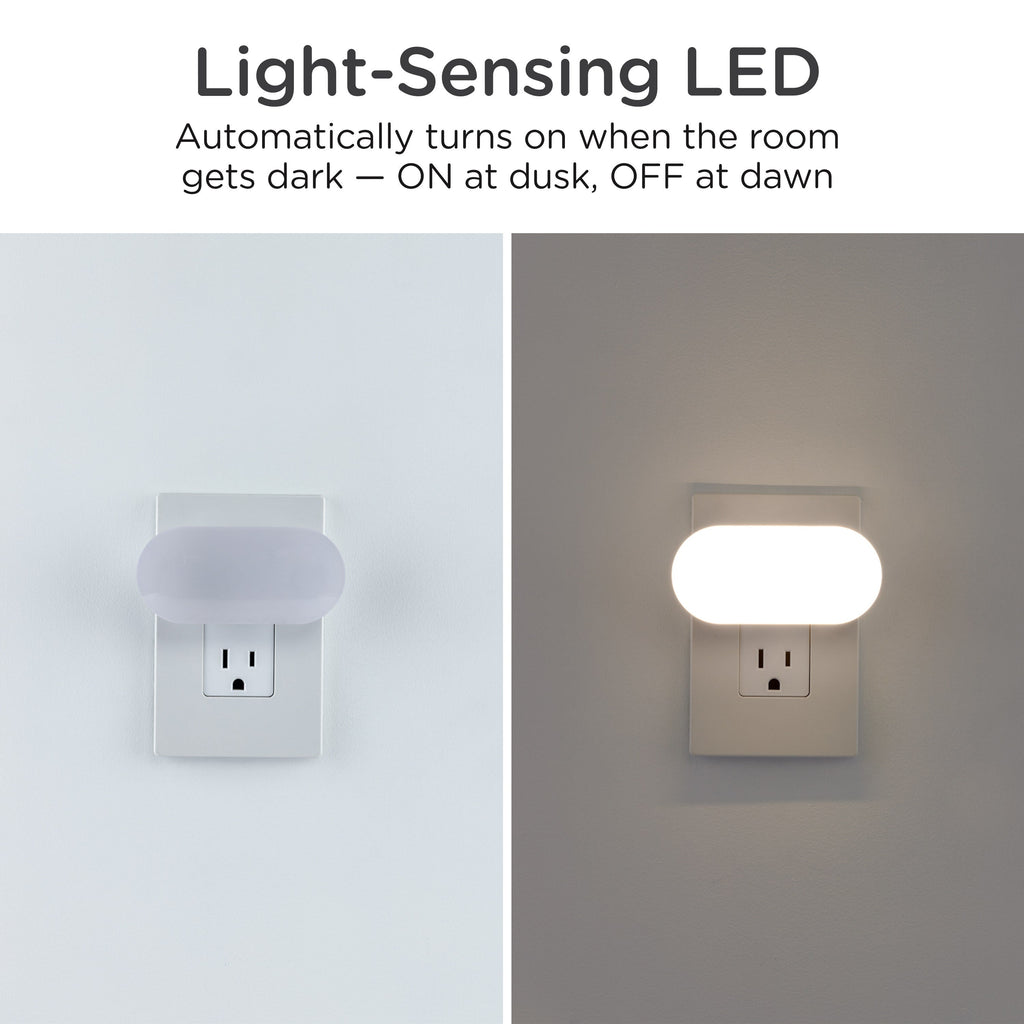 Lights by Night UltraBrite Light Sensing LED Dimmable Mini Night Light, 2 Pack