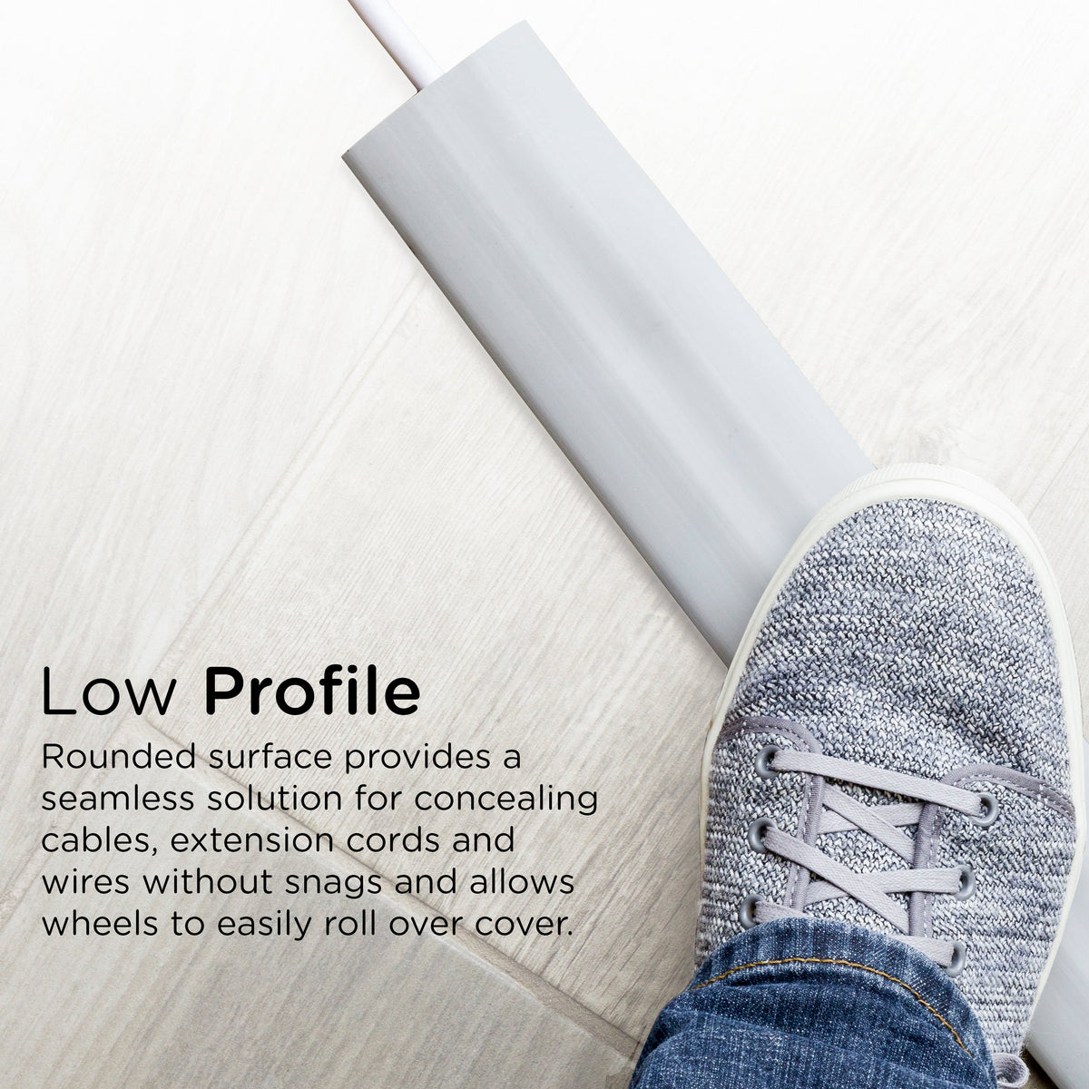 Cordinate Cable Management Floor Cover, 10ft., Gray