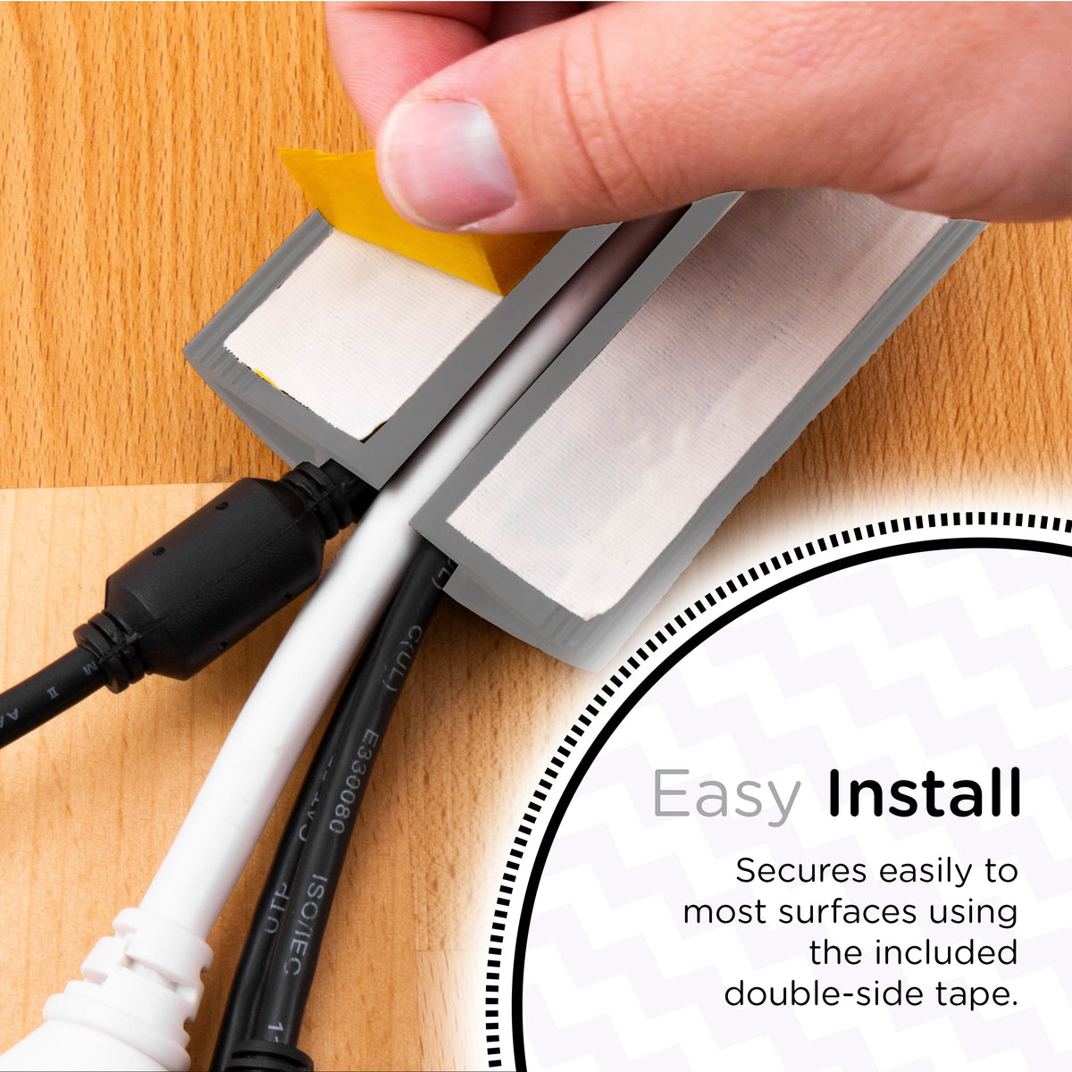 Cordinate Cable Management Floor Cover, 10ft., Gray