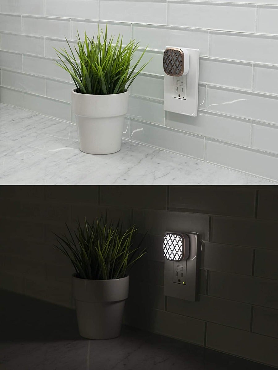 Lights by Night Light Sensing LED Night Light, 2 Pack, Bronze