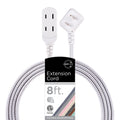 Cordinate 3-Outlet 8ft. Braided Extension Cord, Gray/White