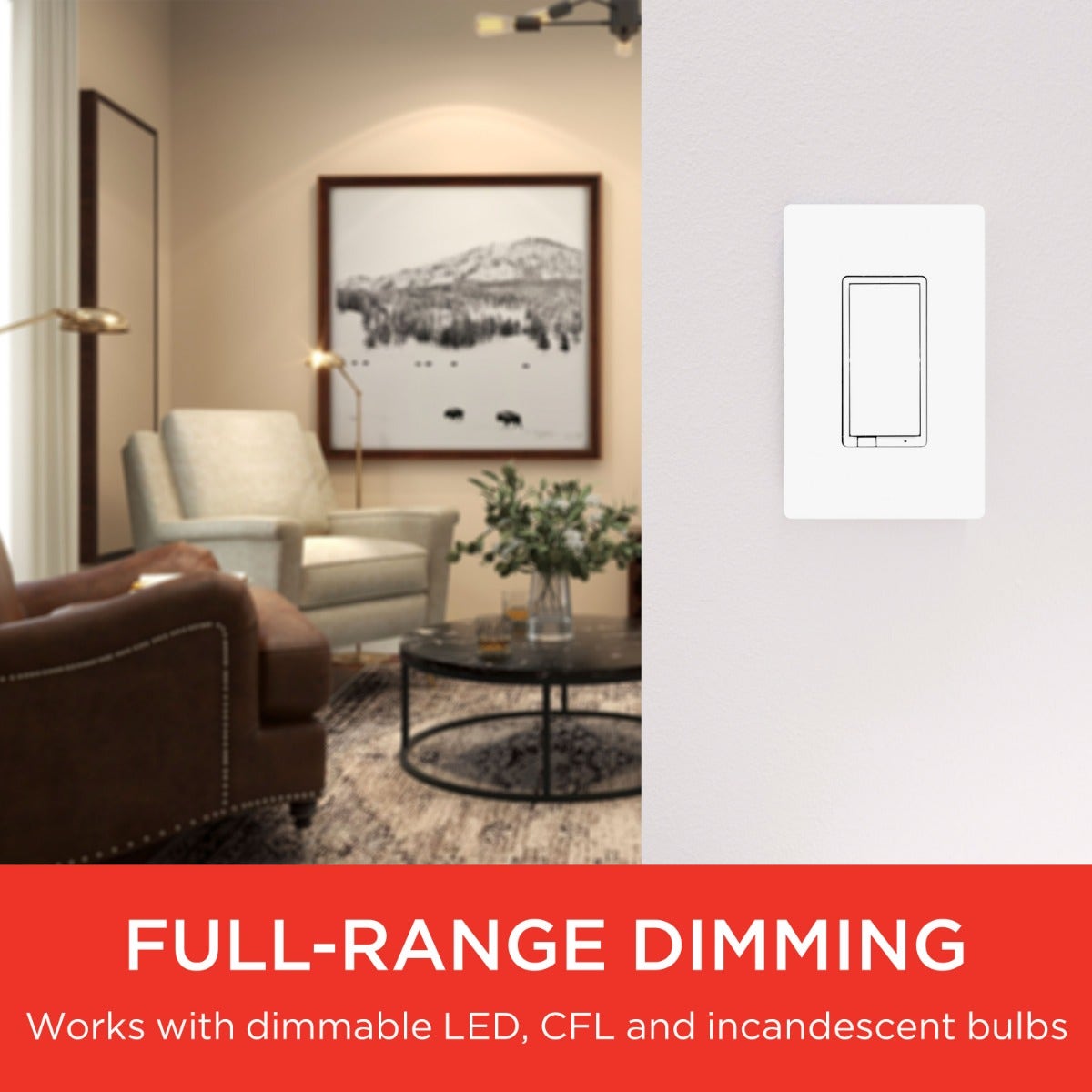 UltraPro WiFi In-Wall Smart Dimmer With QuickFit™ And SimpleWire™, 2 Pack, White