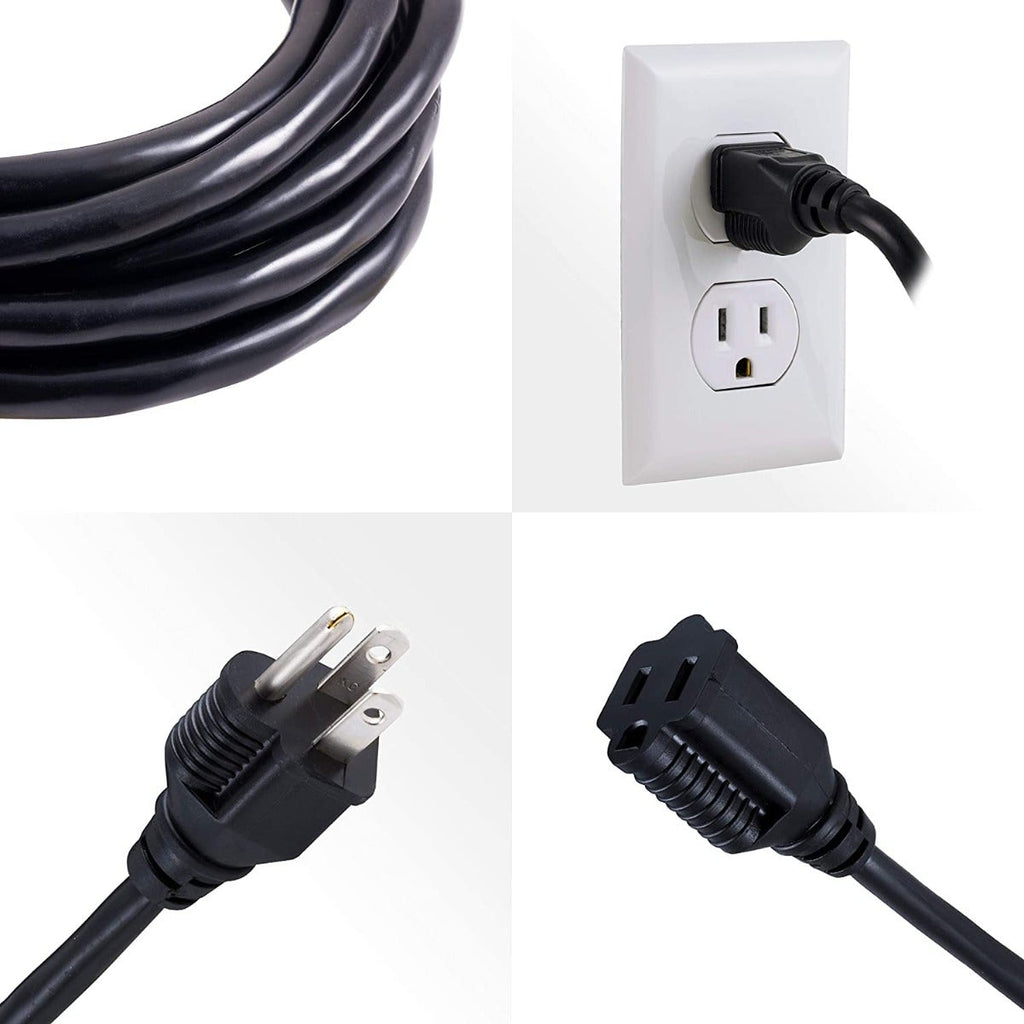 GE UltraPro 15ft. Heavy Duty Outdoor Extension Cord, Black