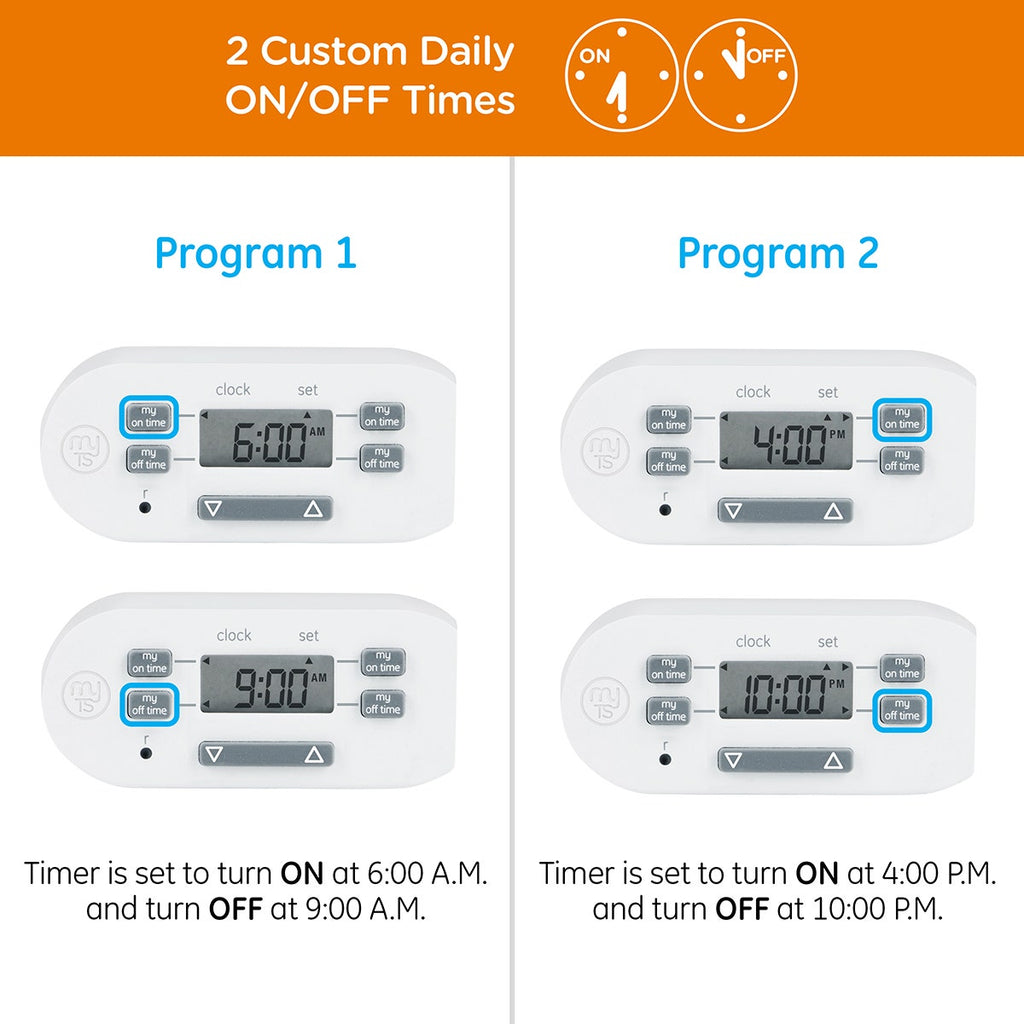 myTouchSmart Indoor Plug-In Simple Set Digital Bar Timer, White