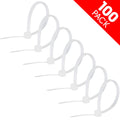 Power Gear Plastic Cable Ties, Clear, 4in, 100pk