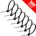 Power Gear Plastic Cable Ties, Black, 4in, 100pk