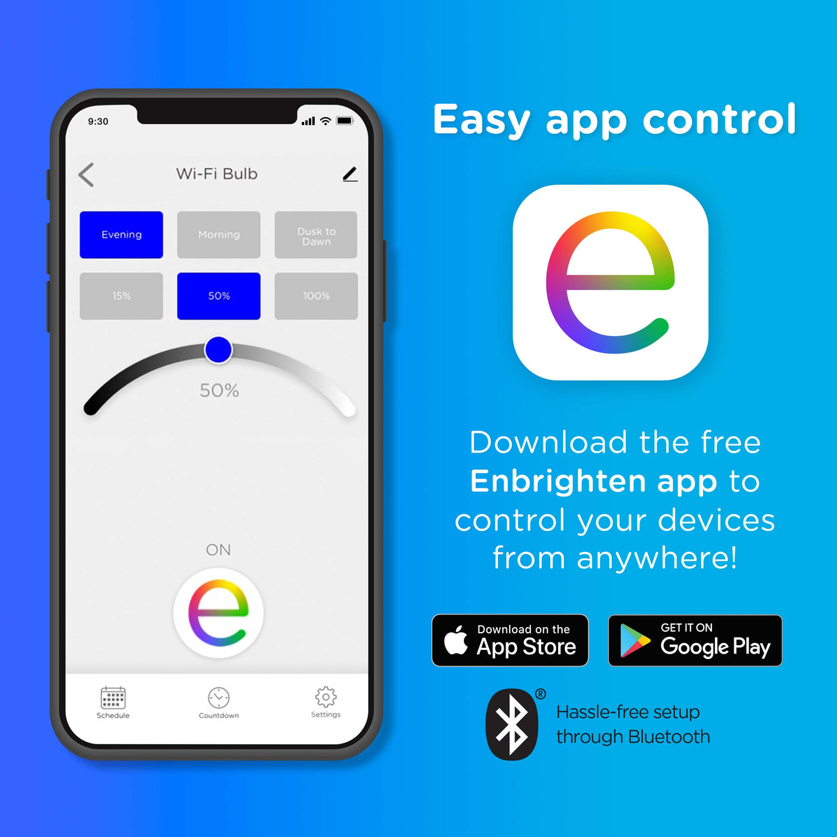 Enbrighten Wi-Fi Smart LED Bulb, Filament G25, Dimmable