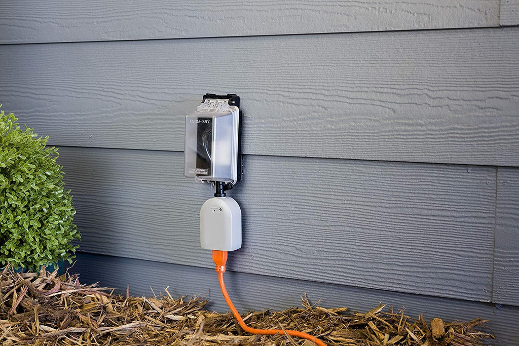 UltraPro Outdoor Plug-In 1-Outlet Light-Sensing Timer, Gray