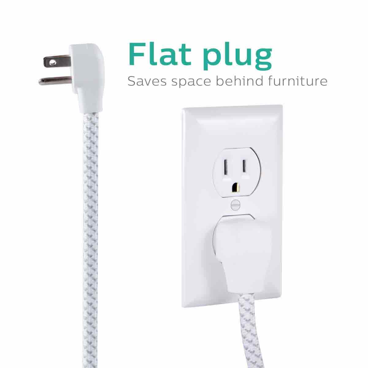 Philips 6-Outlet 4ft. Surge Protector, White