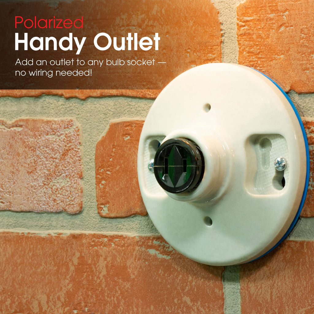 Power Gear Handy Outlet, Polarized, Bulb Socket to Outlet, 4 Pack