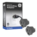 GE Polarized Grounded Adapter, 2 Pack, Gray