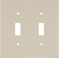 Power Gear Double Toggle Switch Wallplate, Ivory