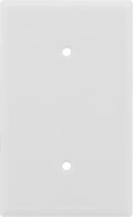 Power Gear Single Blank Wallplate, White Nylon