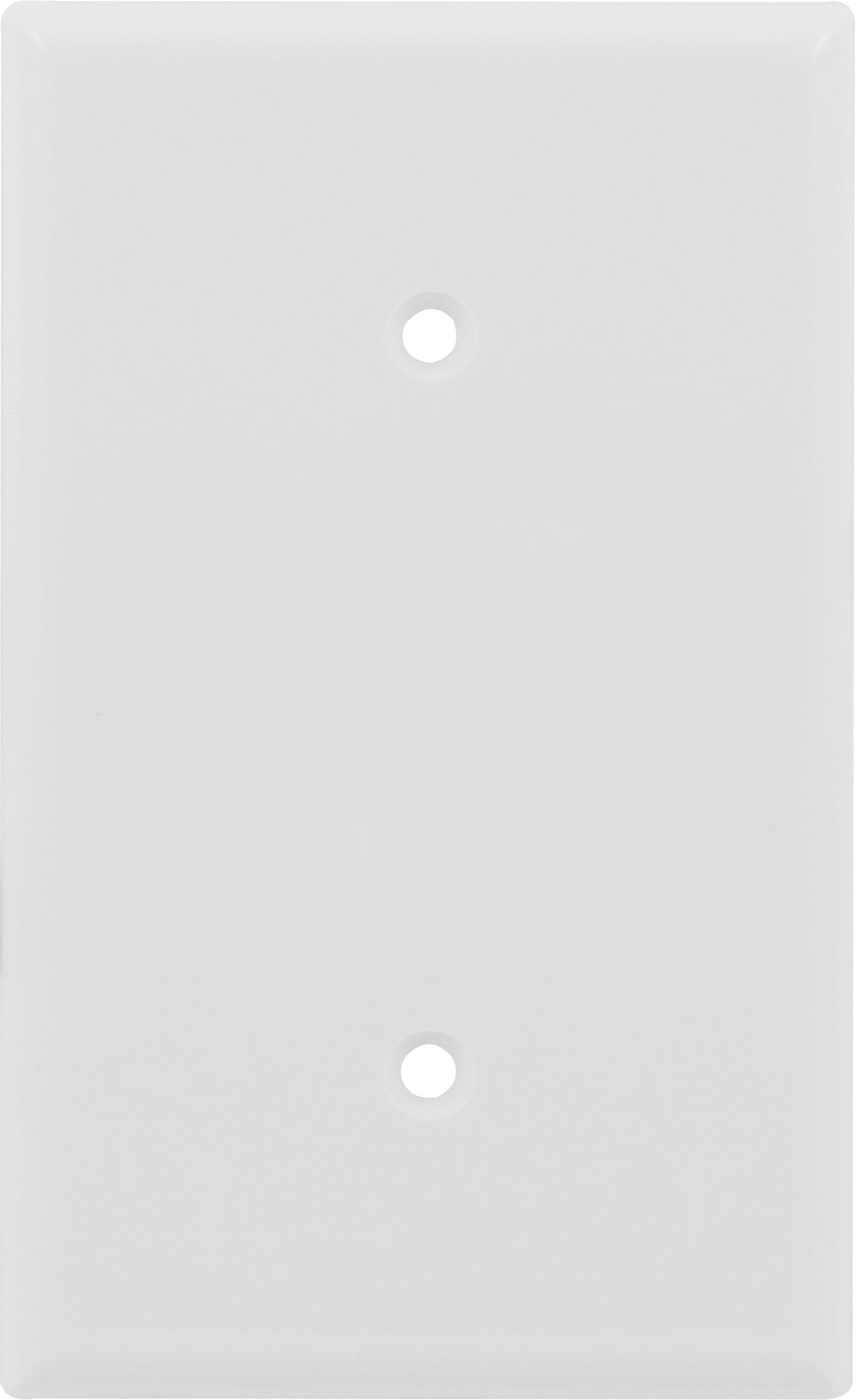 Power Gear Single Blank Wallplate, White Nylon