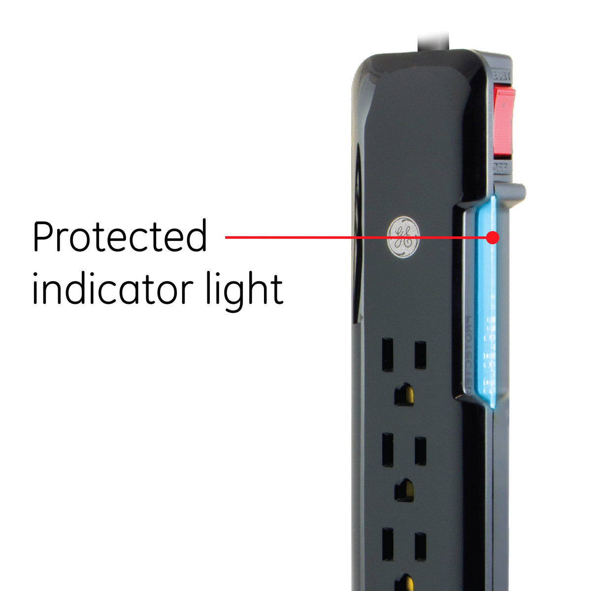 GE UltraPro 7-Outlet 4ft. Surge Protector, Black