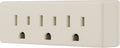 GE 3-Outlet Wall Tap, Light Almond