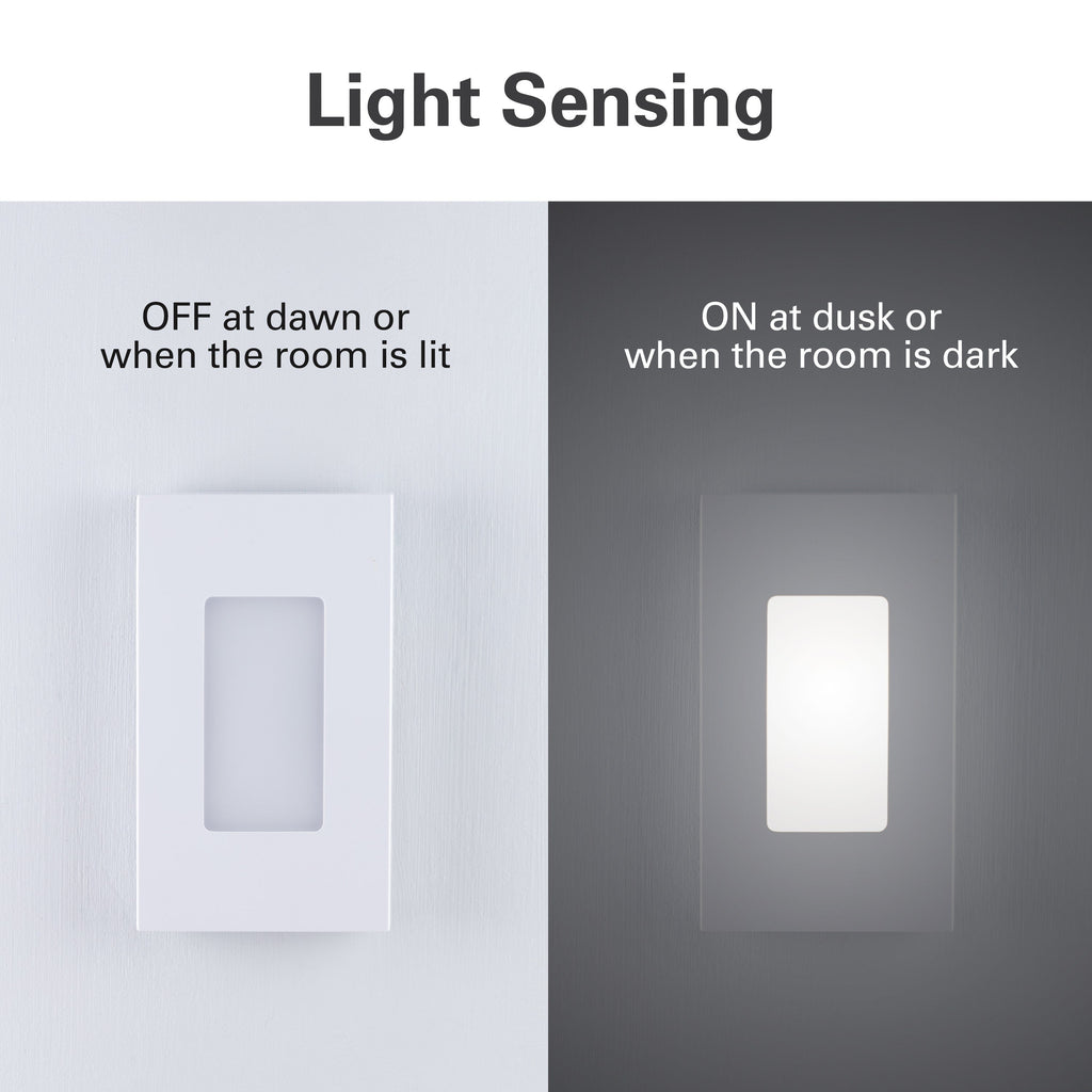 GE Slimline Coverlite Light Sensing LED Night Light, White