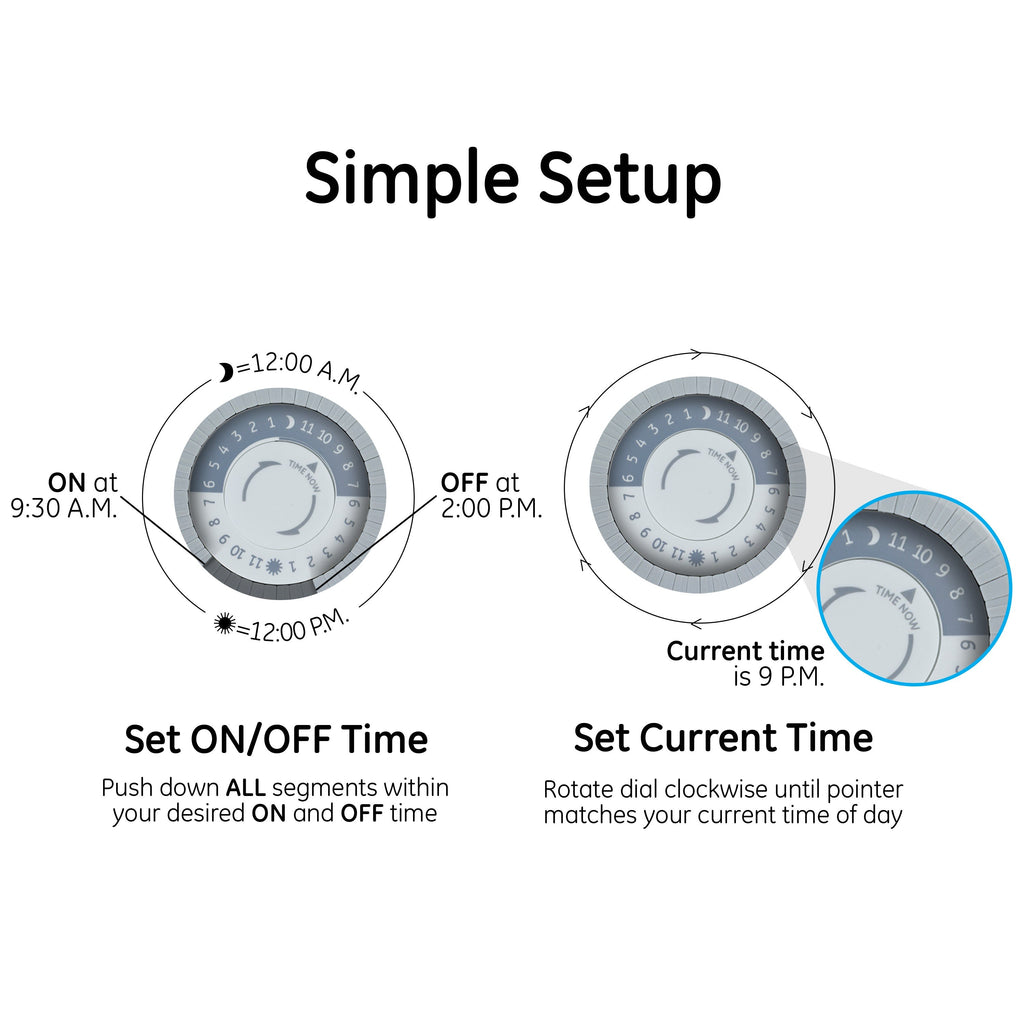 GE Outdoor Heavy-Duty 24-Hour Mechanical Box Timer Switch with Universal Voltage, Gray