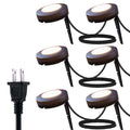 UltraPro Warm White LED Landscape Lights, 6 Pucks, 50 ft. Black Cord